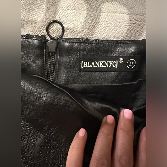 BLANKNYC Sequin Embellished Faux Leather Skirt - Picture 4 of 4